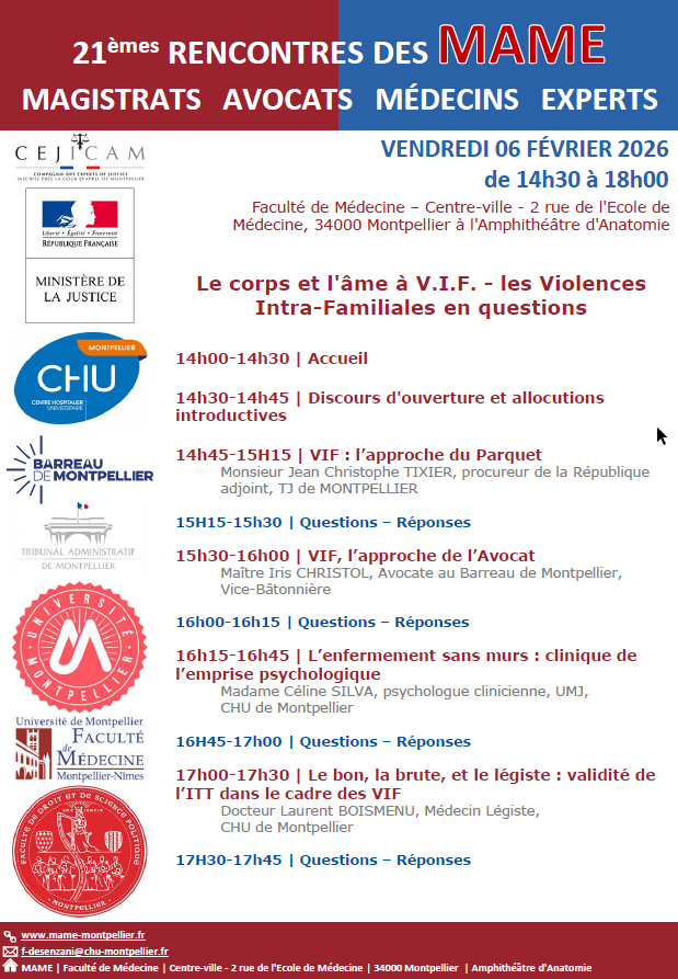 21 èmes Rencontres des MAME 2026